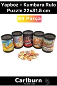 Özel Üretim Eğitici Zeka Geliştirici Öğretici 80 Parça Yapboz + Kumbara Rulo Puzzle 22x31,5 cm - 1