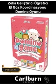 Eğitici Zeka Geliştirici Öğretici El Göz Koordinasyonu Aile Boyu Eğitim 28 Parça Domino Oyunu - 1