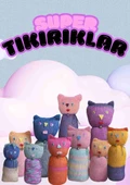 Tıkırık Örgü Yastık Uyku ve Oyun Arkadaşı Gümüş&ZıpZıp - 35 cm-45 cm - 1