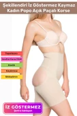 Özel Üretim Toparlayıcı Sıkılaştırıcı Şekillendiri İz Göstermez Kaymaz Kadın Popo Açık Paçalı Korse thumbnail 1