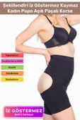 Özel Üretim Toparlayıcı Sıkılaştırıcı Şekillendiri İz Göstermez Kaymaz Kadın Popo Açık Paçalı Korse thumbnail 1