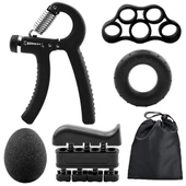 BUFFER® 5 Parça El, Kol ve Parmak Egzersiz Spor Aletleri Seti Fitness Takımı - 1