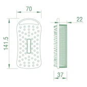 BUFFER® Kendiliğinden Askılı Peeling ve Masaj Etkili Silikon Banyo Vücut Fırçası - 5