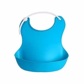 BUFFER® Çocuk Bebek Mama Önlüğü Dökülme Engelleyici Bükülebilir Mavi - 6
