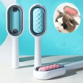 BUFFER® Evcil Hayvanlar İçin Çift Taraflı Pet Fırçası Nemli Tüy Tarama Tarağı - 6