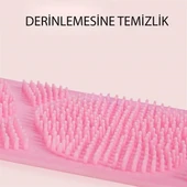 BUFFER® Çift Taraflı Banyo Hamam Lifi Silikon Masajlı Yumuşak Duş Lifi Uzun Ömürlü Hazır Banyo Keses - 6