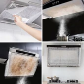 BUFFER® 2li Yağ Emici Duman Önleyici Pratik Mutfak Davlumbaz Koruyucu Dayanıklı Yedek Filtre 45x90cm - 3