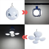 BUFFER® 5 Led'li 3 Farklı Işık Modlu Açılıp Kapanabilir Led Kanatlı Güneş Enerjili Solar Aydınlatma Asılabilir Kamp Feneri thumbnail 4