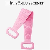 BUFFER® Çift Taraflı Banyo Hamam Lifi Silikon Masajlı Yumuşak Duş Lifi Uzun Ömürlü Hazır Banyo Keses - 7