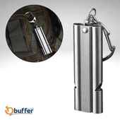 BUFFER® SOS Acil İmdat Düdüğü Alüminyum Islık Anahtarlık Kamp Yürüyüş Aksesuar Araçları - 4