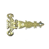 Dekoratif, Sac Tek Kuyruklu Menteşe - 40x68 mm, Küçük, Sarı, 1 Adet - 1