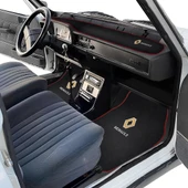 Renault 12 Toros Nakışlı 5 Parça Araç Oto Halı Paspas / Renault 12 Toros Torpido Kaplama Halısı - 1