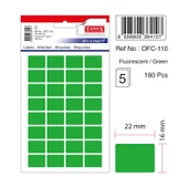 Tanex Etiket Ofc-110 Yeşil 10 lu 2 paket - 1