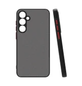 Samsung Galaxy A55 Kılıf Mat Kamera Korumalı Renkli Tuşlu Sert Silikon Hux Kapak thumbnail 2