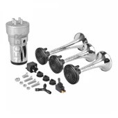 SEGER 82Kh Kompresörlü Korna 12V, Krom Renkli Plastik Borulu, Melodili thumbnail 2