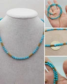 Epic Dream Serisi Turkuaz Taşı 4mm Kolye (54352) thumbnail 1