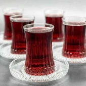 Paşabahçe Elysia Çay Bardağı Riva Çay Tabağı Takımı 24 Parça - 1