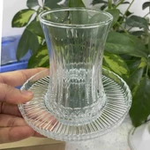 Paşabahçe Elysia Çay Bardağı Riva Çay Tabağı Takımı 24 Parça - 3