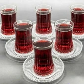 Paşabahçe Elysia Çay Bardağı Çay Takımı Seti 12 Parça Riva Çay Tabak Fma141642 Fma07282 - 2