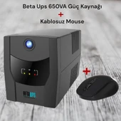 BetaUps 650VA Line İnteractive Ups Kesintisiz Güç Kaynağı (5/15 Dak-12V/7AH*1) - 1
