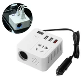 Ayt Oto Çakmaklık 220v Dönüştürücü İnvertör 12-24v Çevirici İnverter Araç İçi 220 Volt Enerji Sağlayıcı - 1