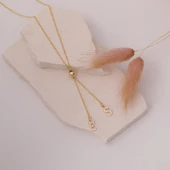 Vaoov 925 Ayar Gümüş İki Harfli Sallantılı Kolye thumbnail 3