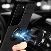 Galaxy S21 Ultra Kılıf Zore Ravel Yüzüklü Silikon Kılıf thumbnail 9