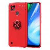 Realme C21 Kılıf Zore Ravel Yüzüklü Silikon Kılıf - 3