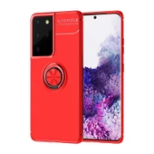 Galaxy S21 Ultra Kılıf Zore Ravel Yüzüklü Silikon Kılıf thumbnail 3