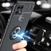 Oppo A15S Kılıf Zore Ravel Yüzüklü Silikon Kılıf thumbnail 9