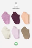 Mix Penye Sneakers Çorap 6'lı  Gül Kurusu - 1