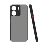 Xiaomi Redmi 13C Kılıf Mat Kamera Korumalı Renkli Tuşlu Sert Silikon Hux Kapak thumbnail 2