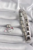 316L Çelik Gümüş Renk Sallantı Diş Model Nomination Charm - TJ-BC1168 - 2