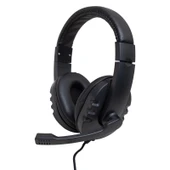 HELLO HL-5351 3.5MM STEREO KABLOLU LEDLİ MİKROFONLU OYUNCU KULAKLIK SİYAH (4172) - 1