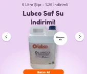 LUBCO Saf Su Ütü-Akü-Radyatör Suyu Bidon 5 Litre thumbnail 2