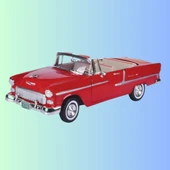 1955 Model Chevy Bel Air Sarı Renk 1:18 Ölçekli - Mavi Su Dünyası - 2
