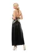 Siyah Dantelli Saten Gecelik - 086 - 1