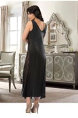 Siyah Dantelli Saten Gecelik - 085 - 1