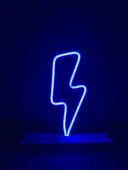 Şimşek Figürlü Mavi Neon Gece Lambası - 1