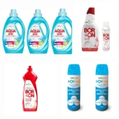 AQUABOR SIVI DETERJAN RENKLİLER İÇİN 99 YIKAMA+ BULAŞIK DETERJANI+ 2 ADET BORTAM DEZENFEKTAN - 1