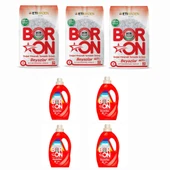 BORON DOĞAL ÇAMAŞIR DETERJANI RENKLİ VE BEYAZLAR İÇİN  182 YIKAMA  TOZ VE SIVI FORM - 1