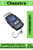 Lcd Ekran Seyahat Bavul Ağırlık El Terazi Dijital Çok Amaçlı Taşınabilir Askılı Pilli Bagaj Tartısı - 1