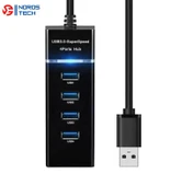 NOROSTECH Usb Girişli 4 Portlu Usb Çoklayıcı Usb Çoğaltıcı Usb Hub Usb 3.0 Laptop Notebook Desktop Pc Uyumlu - 1
