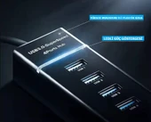 NOROSTECH Usb Girişli 4 Portlu Usb Çoklayıcı Usb Çoğaltıcı Usb Hub Usb 3.0 Laptop Notebook Desktop Pc Uyumlu - 8