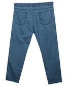 Erkek Büyük Beden 100 Kilo-180 Kilo Arası İçin Uygun Bağcıklı Likralı Boru Paça Kot Pantolon - 7