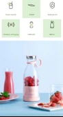 Taşınabilir Blender, Taşınabilir Mini Hızlı Blender 350ml Meyve Sıkacağı Kupası, Kablosuz Şarjlı, Smoothie Milkshake Suy - 4