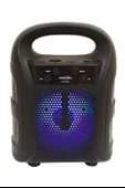 Tutmalı Mini Hoparlör Işıklı Taşınabilir Bluetooth Wireless Radyolu Sd Kart ve USB Girişli Hoparlör (4172) - 5