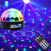 Küre Disko Topu Müzik Çalar Renkli Lazer Işıklı Bluetooth (4172) - 2