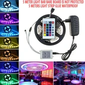 5 Metre Rgb Şerit Led Seti-İç ve Dış Mekan Silikonlu-Tak Çalıştır (4172) - 4