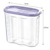 2 Kapaklı Ölçekli Erzak Kuru Gıda Saklama Kutusu Kabı - 1,7 Litre - SA935 (4172) - 4